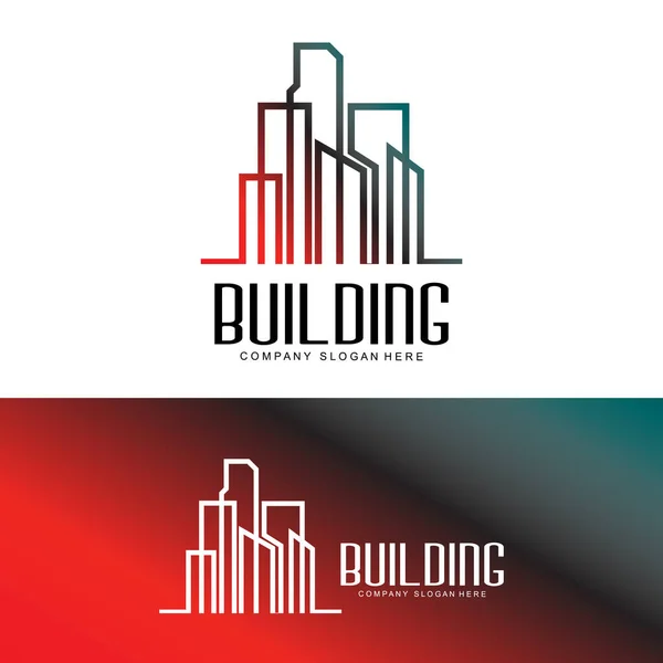 Logo Conception Maison Logo Bâtiment Propriété Entreprise Construction Icône — Image vectorielle
