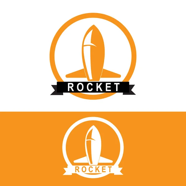 Rocket Logo Design Space Exploration Vehicle – Stock-vektor