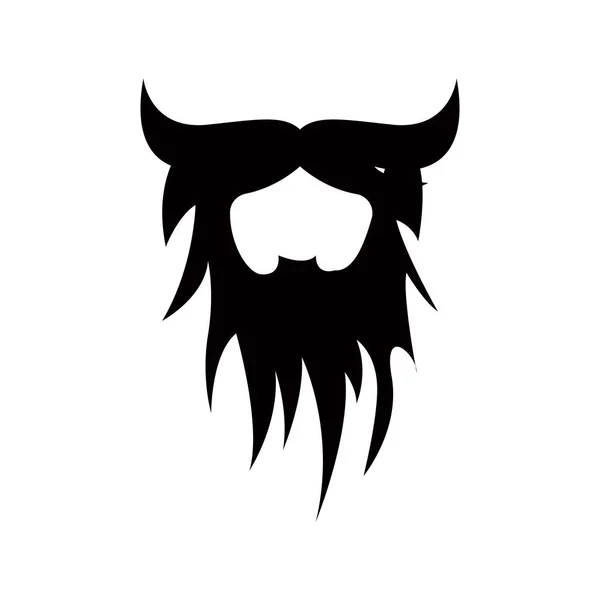 Beard Logo Design Male Look Hair Vector Men Barbershop Style — Stock Vector