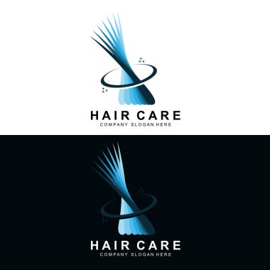 Hair Care Logo, Scalp Layer Design, Health Salon Brand Illustration