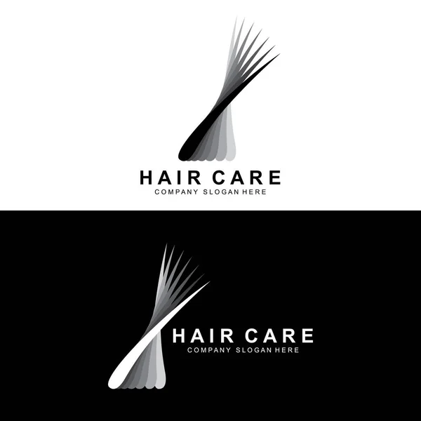 Hair Care Logo Scalp Layer Design Health Salon Brand Illustration — Image vectorielle