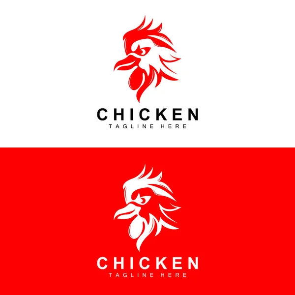 烤鸡烧烤标志设计 鸡头向量 公司品牌 — 图库矢量图片