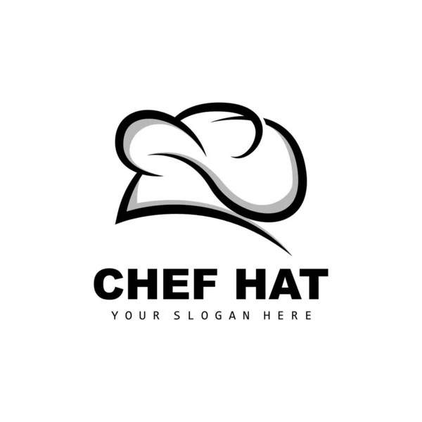 Chef Hat Logo Εστιατόριο Chef Vector Σχεδιασμός Για Εστιατόριο Catering — Διανυσματικό Αρχείο