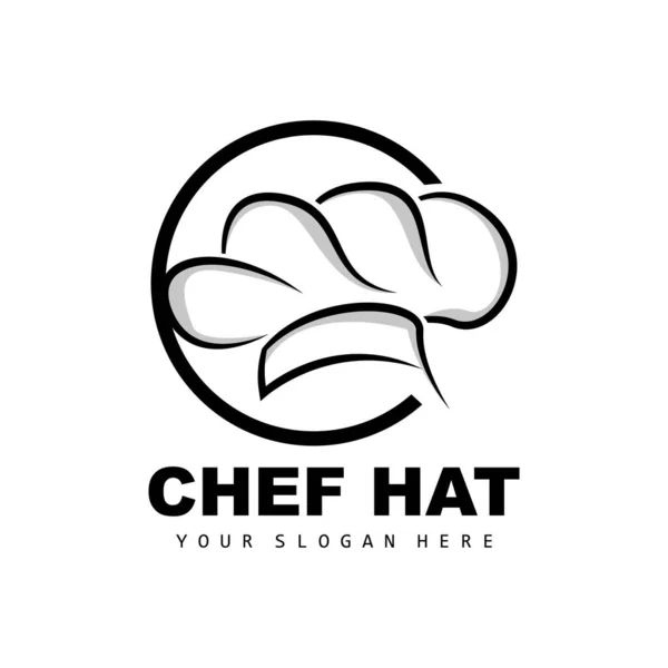 Logo Del Sombrero Del Chef Vector Del Chef Del Restaurante — Vector de stock