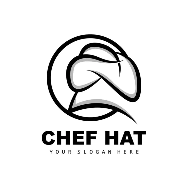 Chef Hat Logo Εστιατόριο Chef Vector Σχεδιασμός Για Εστιατόριο Catering — Διανυσματικό Αρχείο