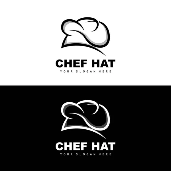 Klobouk Logo Restaurace Kuchař Vektor Design Pro Restaurace Catering Deli — Stockový vektor