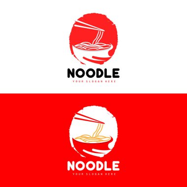 Erişte Logosu, Ramen Vektörü, Çin Yemeği, Fast Food Restoran Tasarımı, Ürün Markası, Cafe, Şirket Logosu