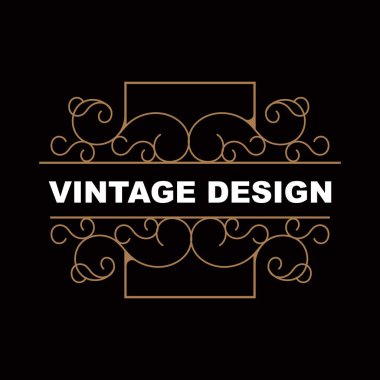 Retro Vintage Tasarım, Minimalist Minimalist Vektör Süsleme Logosu, Mandala ve Batik Tarzı, Ürün İllüstrasyonu, Davetiye, Banner, Moda
