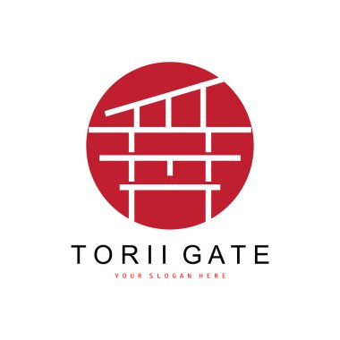 Torii Kapı Logosu, Japon Bina Tasarımı, Çin Simge Vektörü, Resim Şablonu