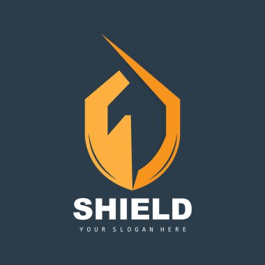 Shield Logo, Safe And Strong Security Vector, Design, Protection Simple Style, Template Brand Icon