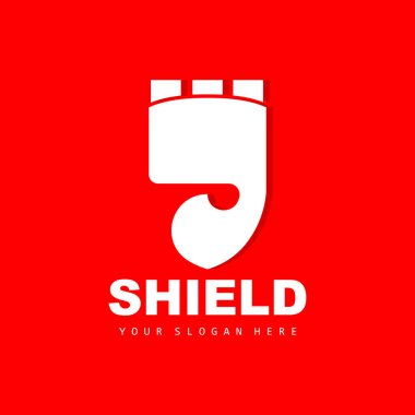 Shield Logo, Safe And Strong Security Vector, Design, Protection Simple Style, Template Brand Icon