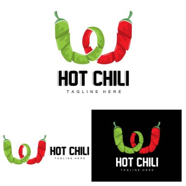 Red Chili Logosu, Hot Chili Peppers Vektörü, Chili Garden House Illustration, Company Brand Illustration