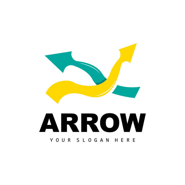 Логотип направления стрелки, векторная икона направления, дизайн модели буквы