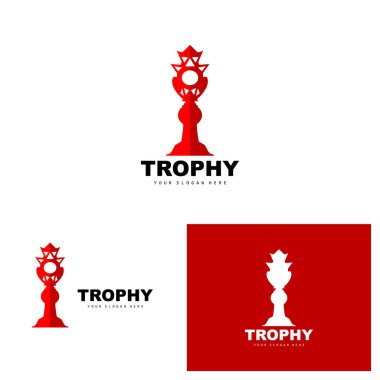 Şampiyonluk Kupası Logosu, Şampiyon Ödülü Sahibi Ödül Tasarımı, Vektör Simgesi Şablonu