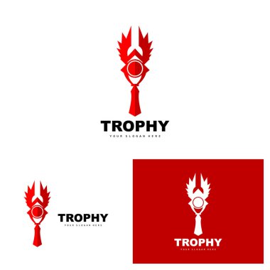 Şampiyonluk Kupası Logosu, Şampiyon Ödülü Sahibi Ödül Tasarımı, Vektör Simgesi Şablonu