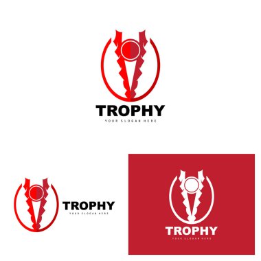 Şampiyonluk Kupası Logosu, Şampiyon Ödülü Sahibi Ödül Tasarımı, Vektör Simgesi Şablonu