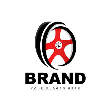 Lastik Logosu, Otomotiv Parça Vektörü, Bakım Atölyesi Tasarımı, Garaj, Otomotiv, Araç, Modern Basit Tekerlek Simgesi