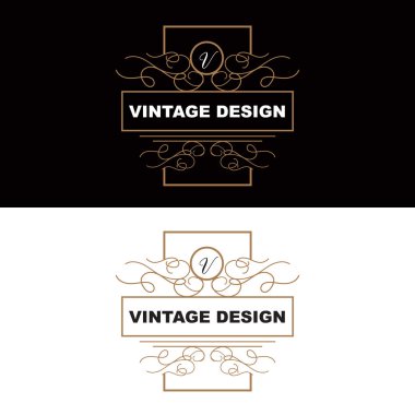 Retro Vintage Tasarım, Minimalist Minimalist Vektör Süsleme Logosu, Mandala ve Batik Tarzı, Ürün İllüstrasyonu, Davetiye, Banner, Moda