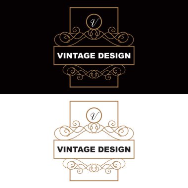 Retro Vintage Tasarım, Minimalist Minimalist Vektör Süsleme Logosu, Mandala ve Batik Tarzı, Ürün İllüstrasyonu, Davetiye, Banner, Moda