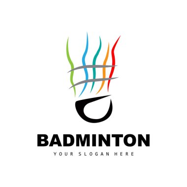 Badminton Logo, Sport Branch Design, Vector Abstract Badminton Players Silhouette Collection