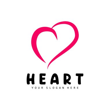Heart Logo, Love Design, Valentine's Day Vector, Love Heart Icon, Illustration Template