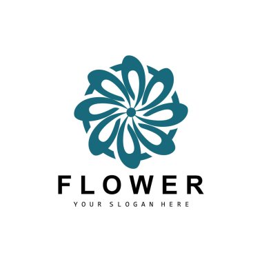 Çiçek Logosu, Süslü Bitki Tasarımı, Bitki Vektörü, Ürün Şablonu Simgesi Simgesi