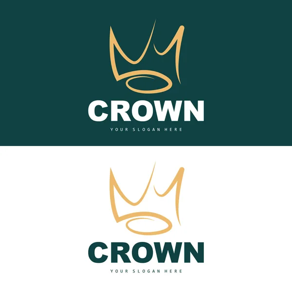 stock vector Crown Logo, King And Queen Icon Design, Vector Elegant, Simple, Template Illustration