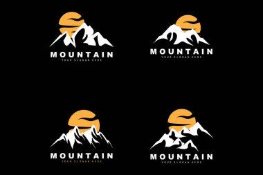 Mountain Logo Design, Vector Place For Nature Lovers Hiker