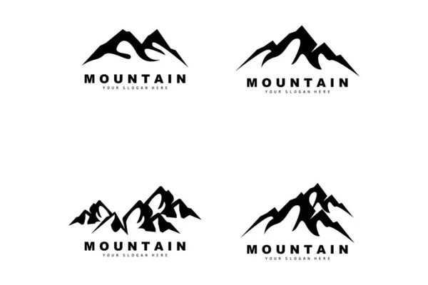 Mountain Logo Design Vector Place Nature Lovers Hiker — Stock vektor