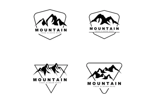 Mountain Logo Design Vector Place Nature Lovers Hiker — Stockvektor