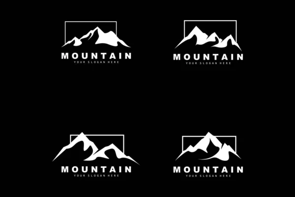 Mountain Logo Design Vector Place Nature Lovers Hiker — Stockvektor