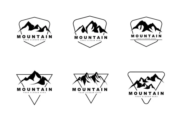 Mountain Logo Design Vector Place Nature Lovers Hiker — Stock vektor
