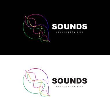 Sound Wave Logo, Equalizer Design, Music Wave Vibration, Simple Vector Icon With Line Style