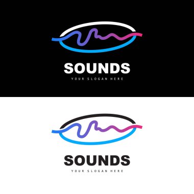 Sound Wave Logo, Equalizer Design, Music Wave Vibration, Simple Vector Icon With Line Style