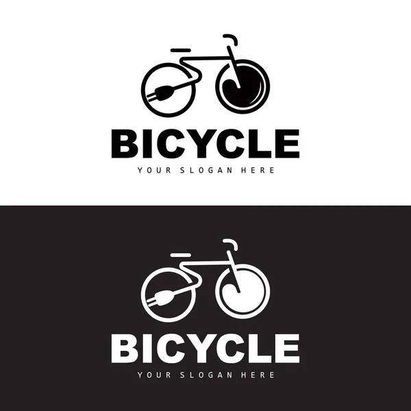 Electric Bicycle Logo Vehicle Design Sport Bike Vector Bike Template — Stock Vector