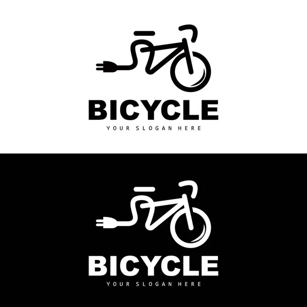 Elektro Fahrrad Logo Fahrzeugdesign Sport Fahrrad Vektor Fahrrad Vorlage Icon — Stockvektor