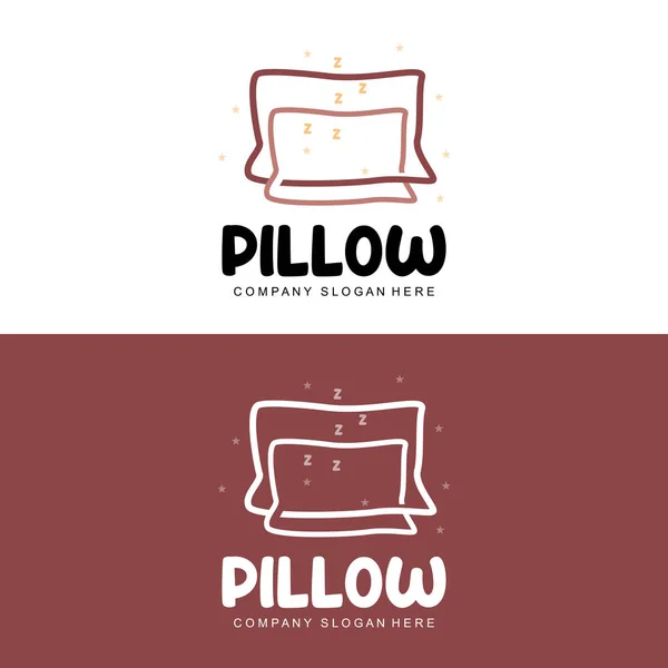 stock vector Pillow Logo, Bed Design, Dream And Sleeping Template Icon Vector