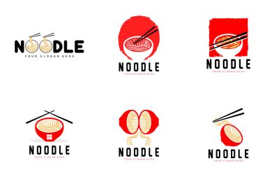 Erişte Logosu, Ramen Vektörü, Çin Yemeği, Fast Food Restoran Tasarımı, Ürün Markası, Cafe, Şirket Logosu