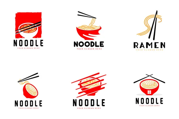 stock vector Noodle Logo, Ramen Vector, Chinese Food, Fast Food Restaurant Brand Design, Product Brand, Cafe, Company Logo