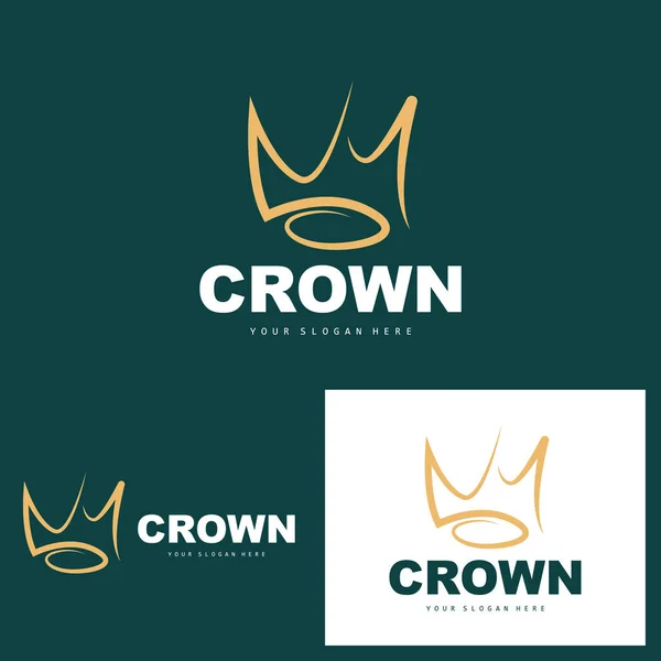 stock vector Crown Logo, King And Queen Icon Design, Vector Elegant, Simple, Template Illustration