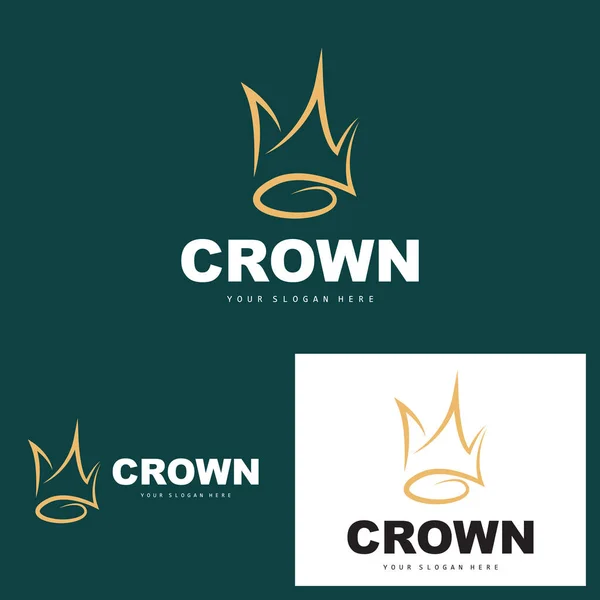 stock vector Crown Logo, King And Queen Icon Design, Vector Elegant, Simple, Template Illustration