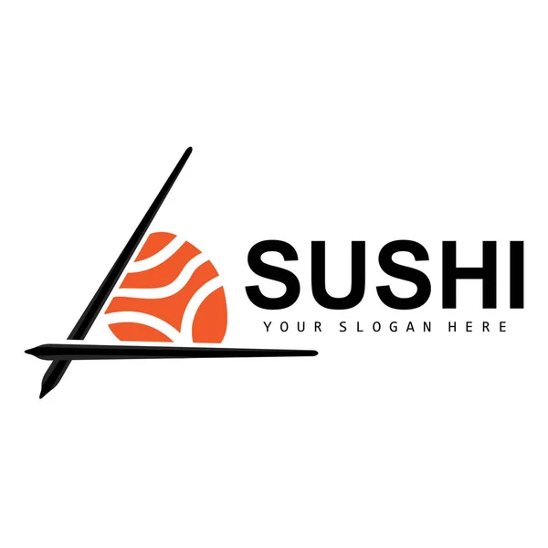 stock vector Sushi Logo, Japanese Food Sushi Seafood Vector, Japanese Cuisine Product Brand Design, Template Icon