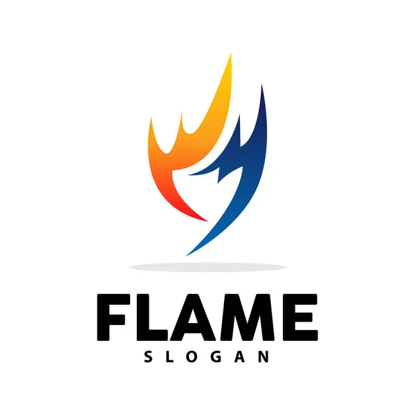 stock vector Red Flame Logo, Burning Heat Fire Vector, Fire Logo Template Icon Design