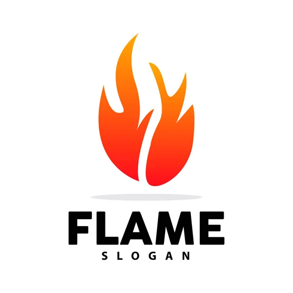 stock vector Red Flame Logo, Burning Heat Fire Vector, Fire Logo Template Icon Design