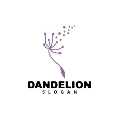 Karahindiba Çiçek Vektörü, Çiçek Bitkisi İllüstrasyon Simgesi, Dendelion Logosu Basit Tasarım