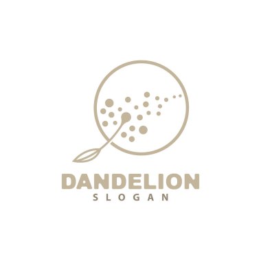 Karahindiba Çiçek Vektörü, Çiçek Bitkisi İllüstrasyon Simgesi, Dendelion Logosu Basit Tasarım