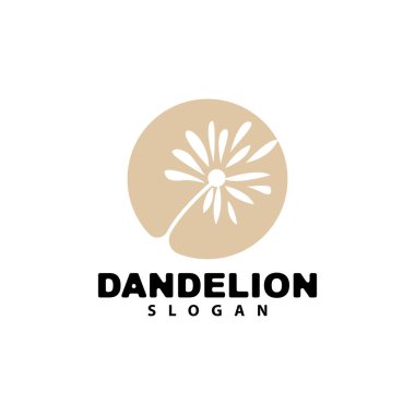Karahindiba Çiçek Vektörü, Çiçek Bitkisi İllüstrasyon Simgesi, Dendelion Logosu Basit Tasarım