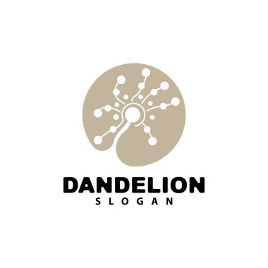 Karahindiba Çiçek Vektörü, Çiçek Bitkisi İllüstrasyon Simgesi, Dendelion Logosu Basit Tasarım