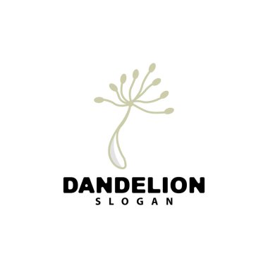 Karahindiba Çiçek Vektörü, Çiçek Bitkisi İllüstrasyon Simgesi, Dendelion Logosu Basit Tasarım