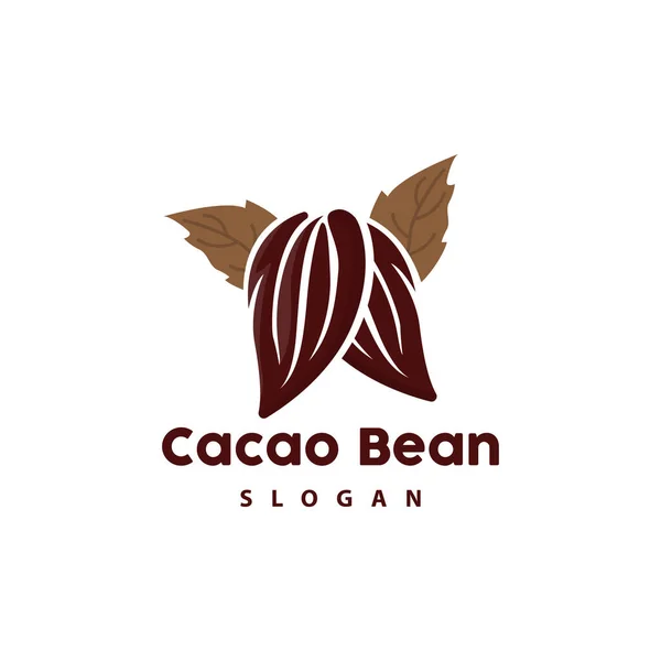 Klasik Kakao Logosu, Kakao Meyve Bitkisi Logosu, Fırın için Çikolata Vektörü, Soyut Çikolata Tasarımı